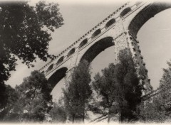 Fonds d'cran Constructions et architecture Noir et blanc AQUEDUC