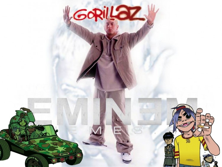 Fonds d'cran Musique Gorillaz gorillaz et eminem