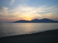 Wallpapers Nature coucher de soleil sur la baie d'Ajaccio