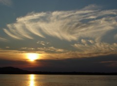 Wallpapers Nature Coucher de soleil sur le lac Brome