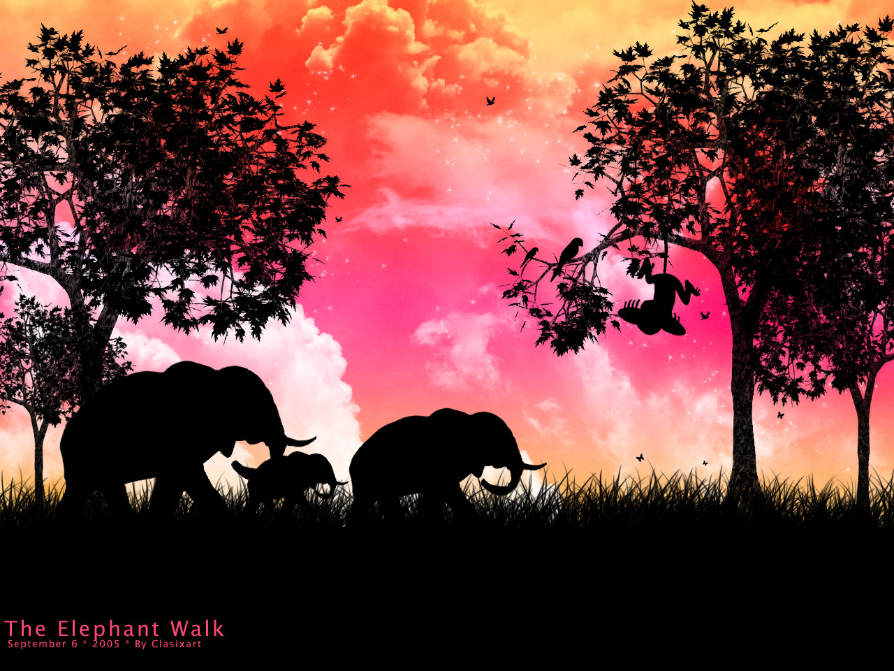 Wallpapers Digital Art Nature - Landscapes The Elephant Walk