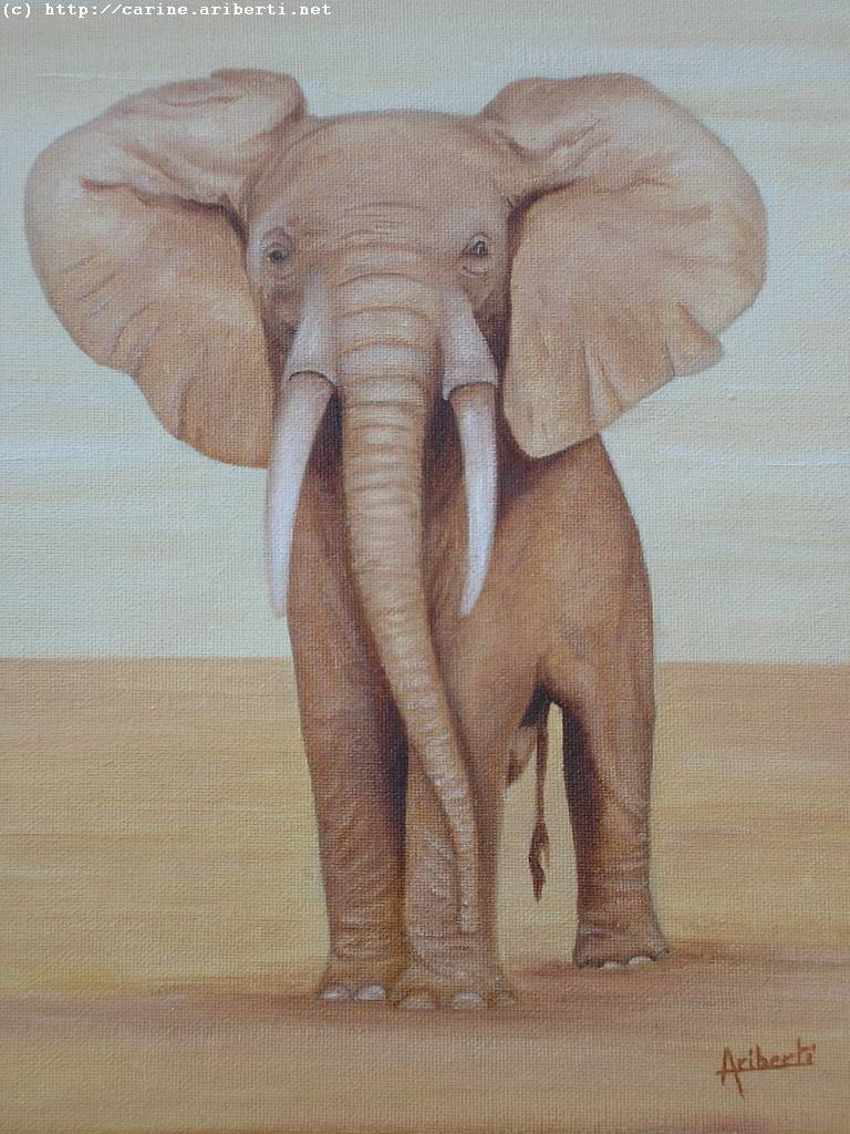 Wallpapers Art - Painting Animals Elephant (http://carine.ariberti.net )