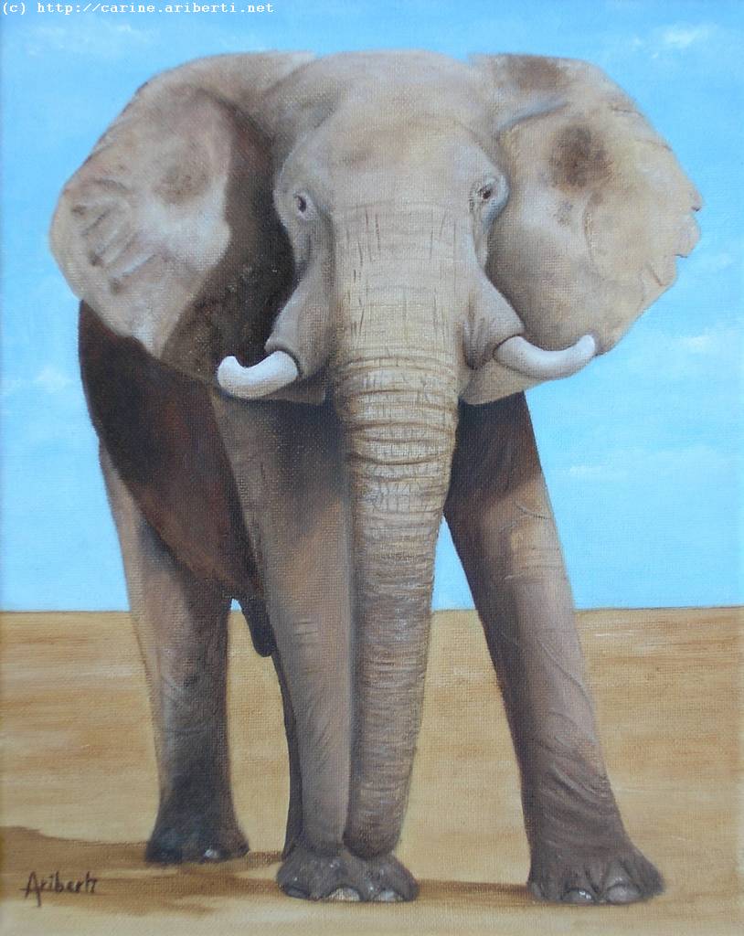 Wallpapers Art - Painting Animals Elephant (http://carine.ariberti.net )