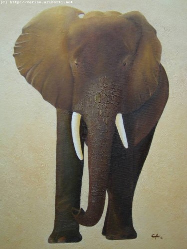 Wallpapers Art - Painting Animals Elephant