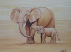 Fonds d'cran Art - Peinture Elephant (http://carine.ariberti.net )