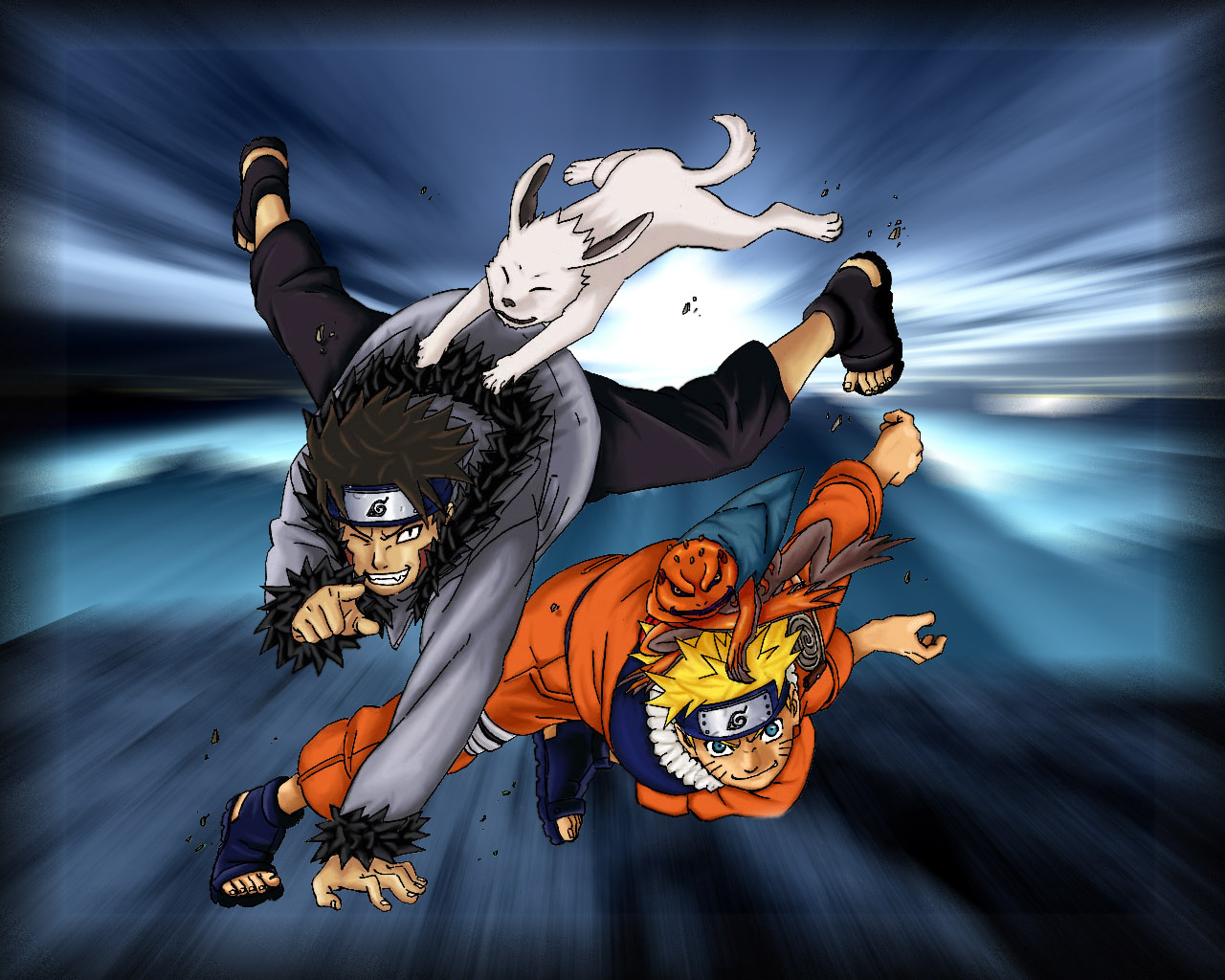 Wallpapers Manga Naruto naruto and kiba power!!!