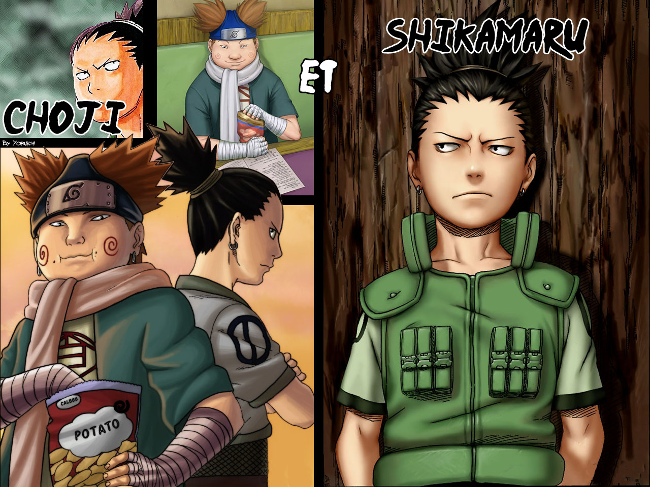 Wallpapers Manga Naruto Choji et Shikamaru