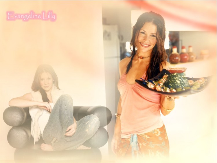 Wallpapers Celebrities Women Evangeline Lilly cooking evangeline