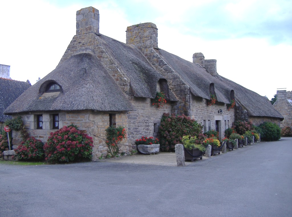 Fonds d'cran Constructions et architecture Maisons Chaumire de Kerhascoet