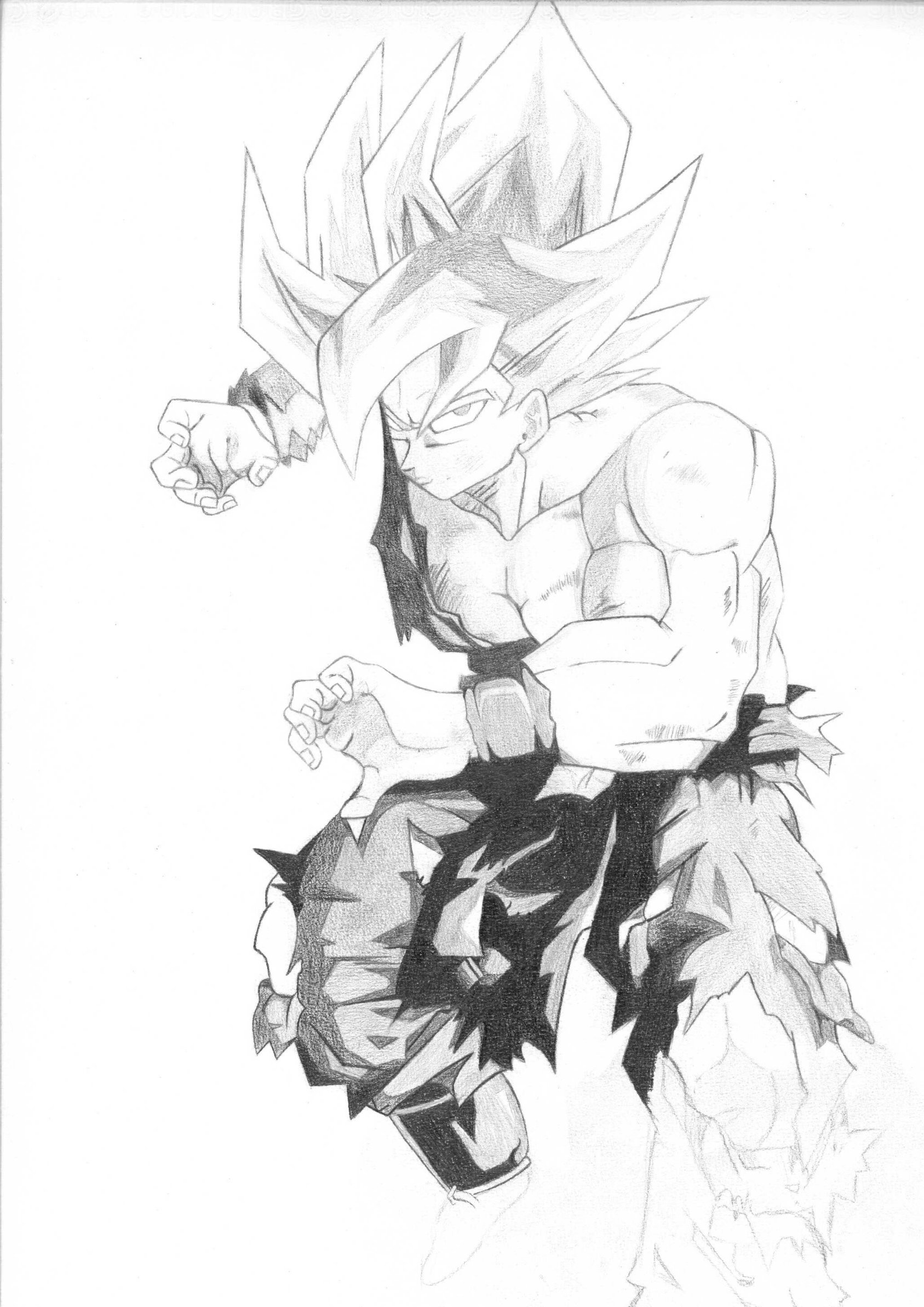 Fonds d'cran Art - Crayon Manga - Dragon Ball Z SanGoku