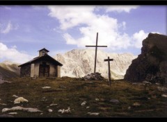 Fonds d'cran Constructions et architecture Chapelle en haute montagne- Alpes