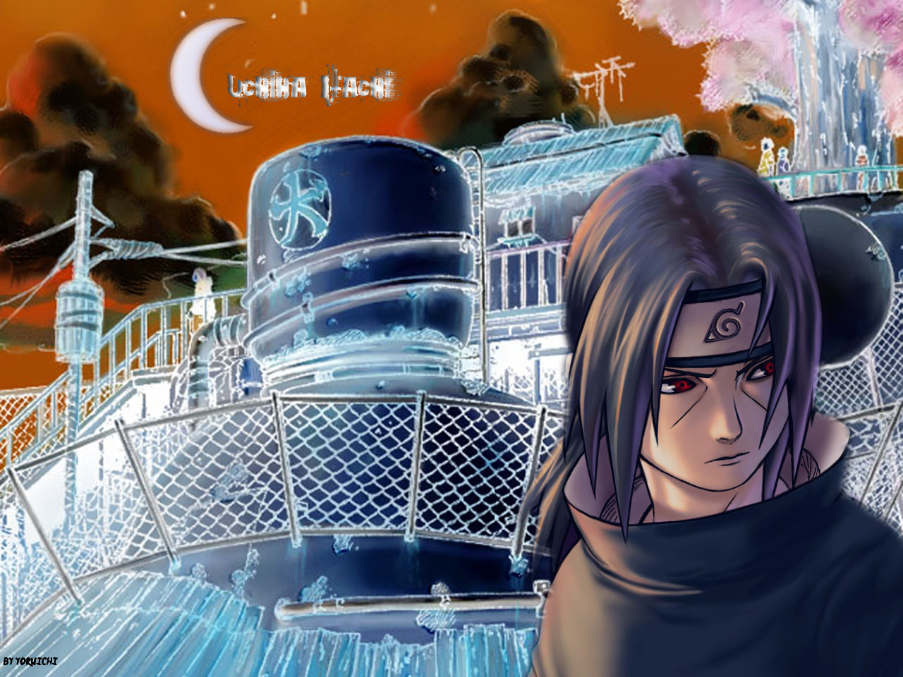 Wallpapers Manga Naruto Itachi ~contre~ Konoha