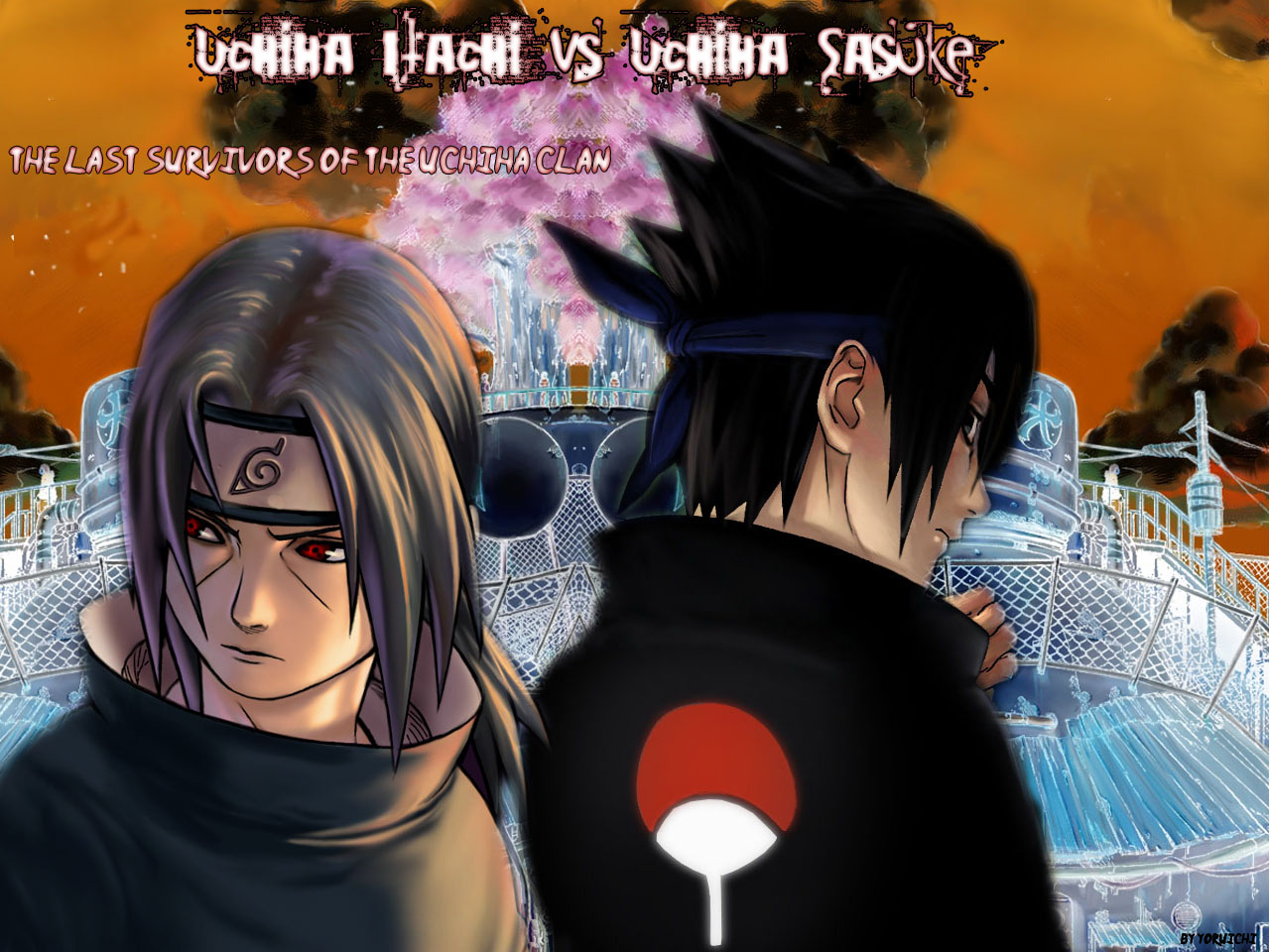 Fonds d'cran Manga Naruto Itachi vs Sasuke