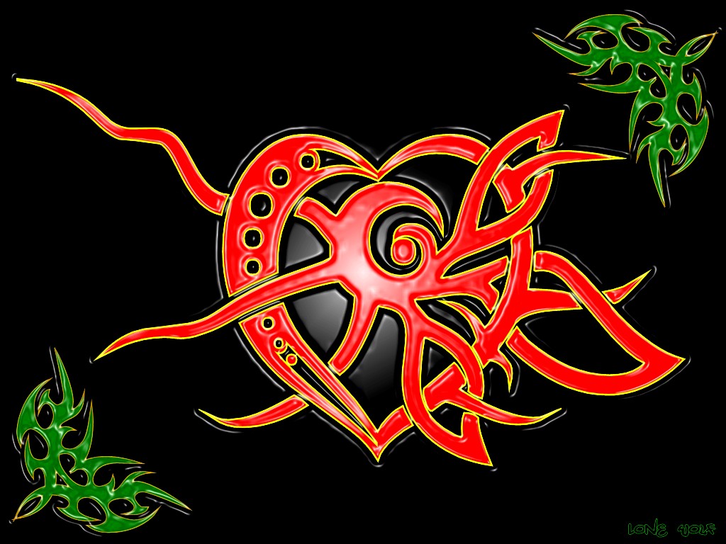 Fonds d'cran Art - Numrique Style Tribal Love Tribal