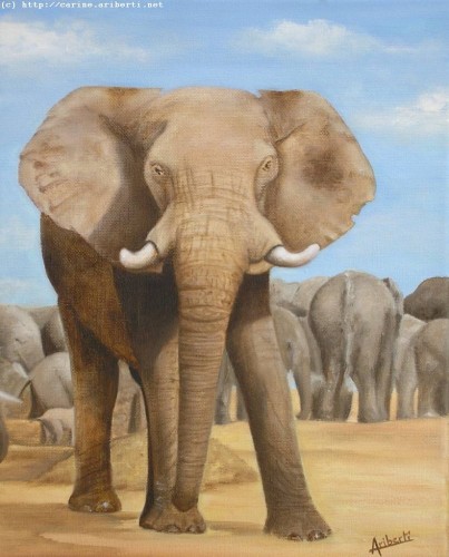 Wallpapers Art - Painting Animals Elephant (http://carine.ariberti.net )