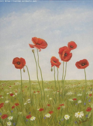 Wallpapers Art - Painting Flowers Coquelicots ( http://carine.ariberti.net )