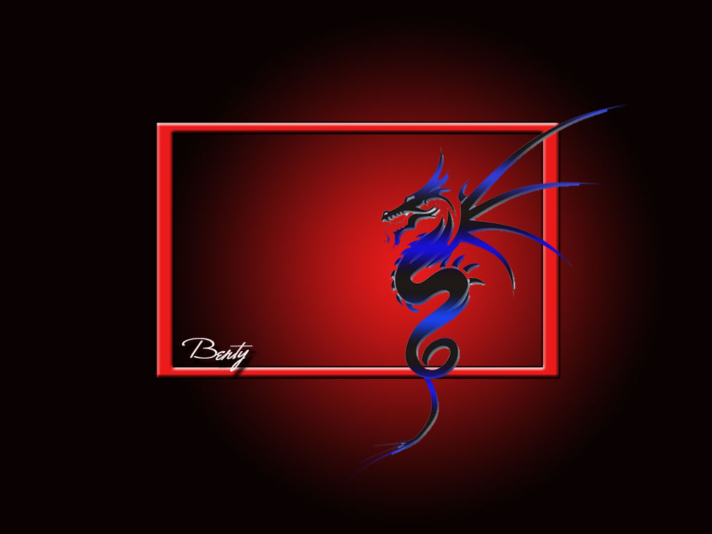 Fonds d'cran Art - Numrique Style Asiatique dragon bleu