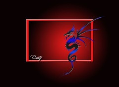 Fonds d'cran Art - Numrique dragon bleu