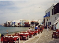 Wallpapers Trips : Europ Resto les pieds dans l'eau - Mikonos