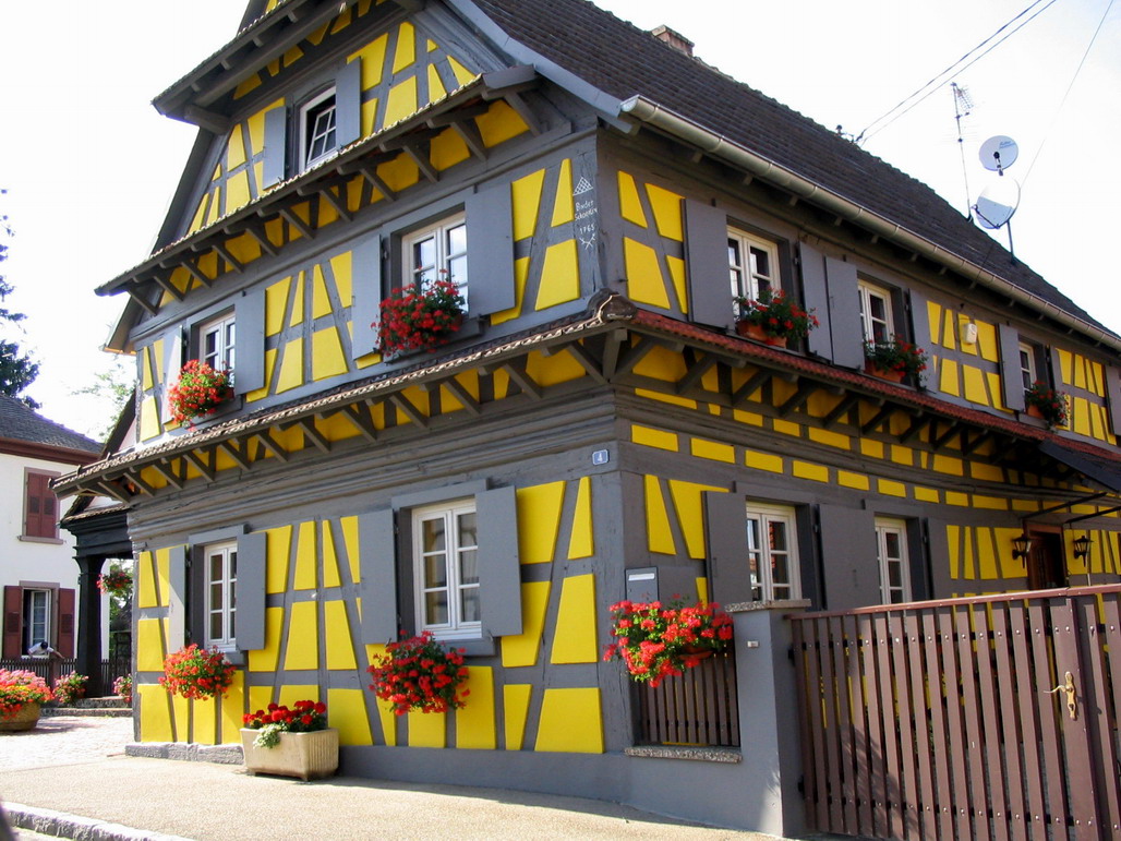 Wallpapers Constructions and architecture Houses L'alsace c'est sympa...