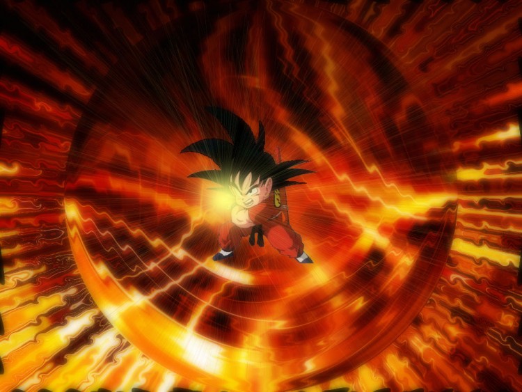 Fonds d'cran Manga Dragon Ball goku fire