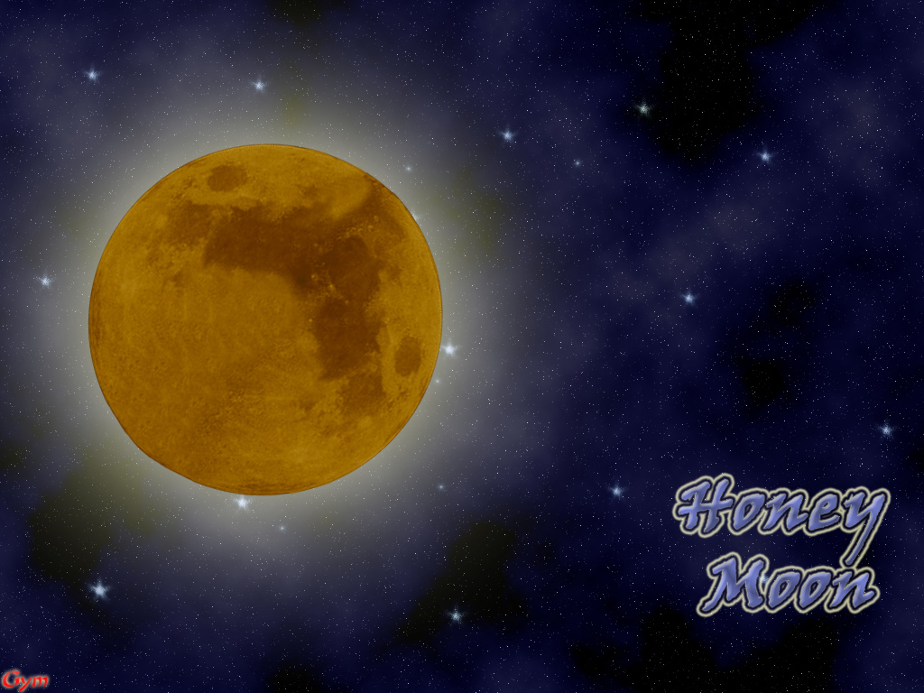 Fonds d'cran Espace Lune Honey Moon