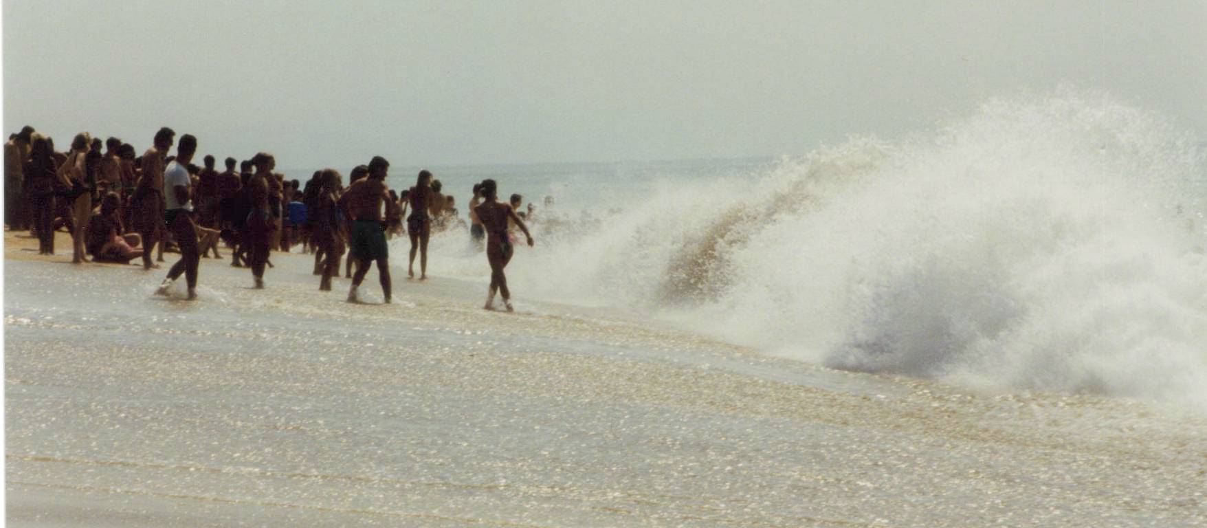 Fonds d'cran Nature Mers - Ocans - Plages Attention  la vague!