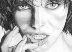 Fonds d'cran Art - Crayon Milla Jovovich