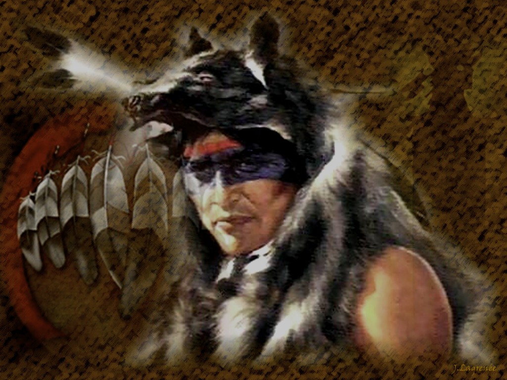 Wallpapers Digital Art Primal Humans Soldat Chien (Cheyenne)