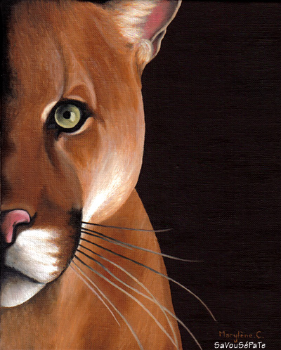 Wallpapers Art - Painting Animals Puma