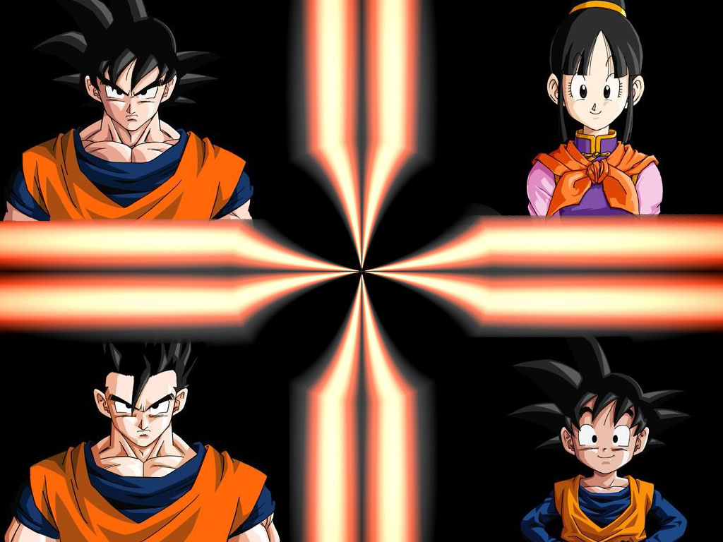 Wallpapers Manga Dragon Ball Z famille goku chichi gohan goten