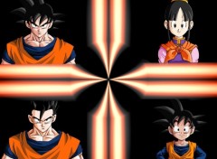 Wallpapers Manga famille goku chichi gohan goten