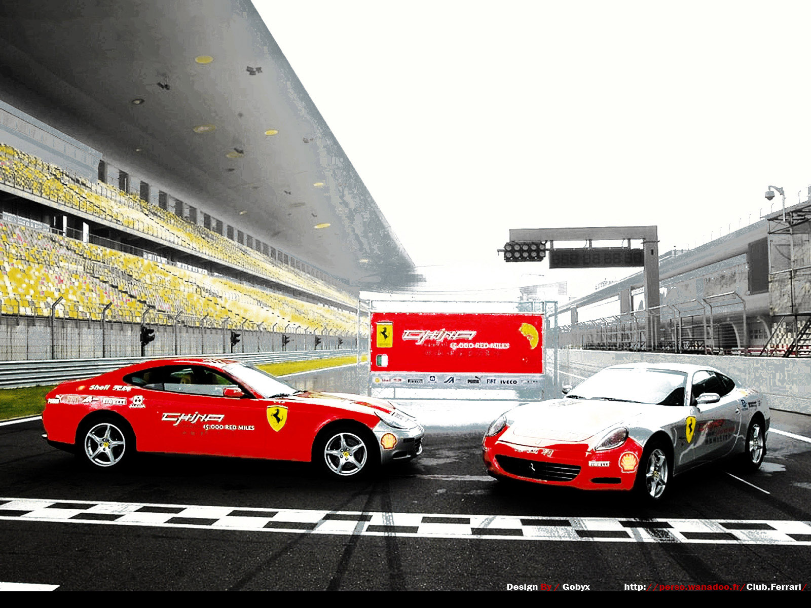 Fonds d'cran Voitures Ferrari Ferrari Scaglietti Tour China