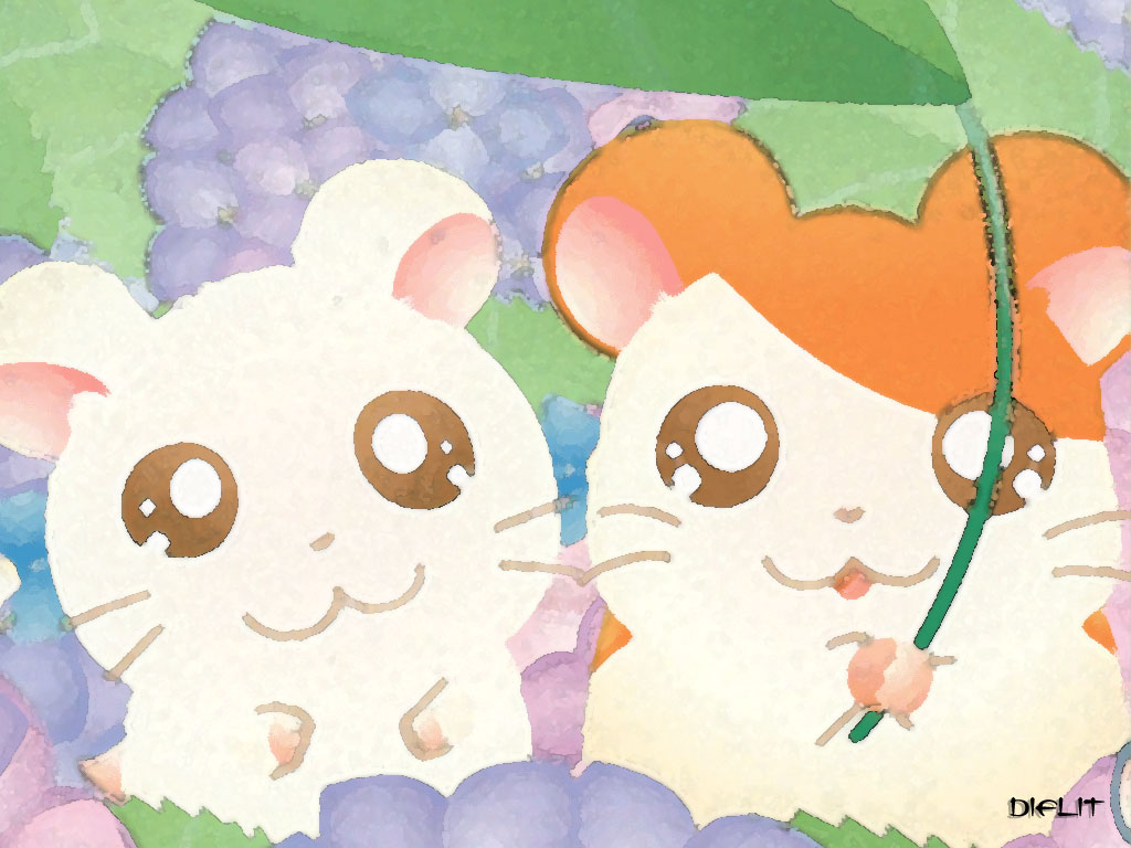 Fonds d'cran Dessins Anims Hamtaro Hamtaro aquarelle