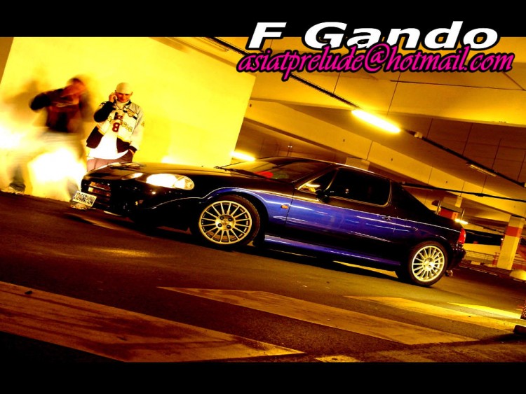 Wallpapers Cars Tuning Underground shooting Del sol by night .