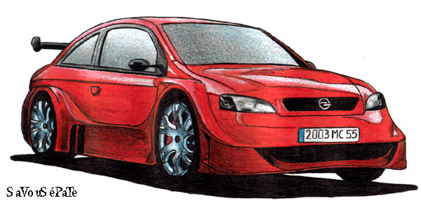 Wallpapers Art - Pencil Cars and motorbikes Opel Astra Xtrem Concept