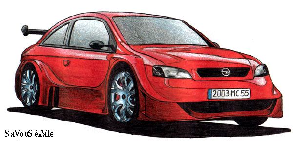 Wallpapers Art - Pencil Cars and motorbikes Opel Astra Xtrem Concept