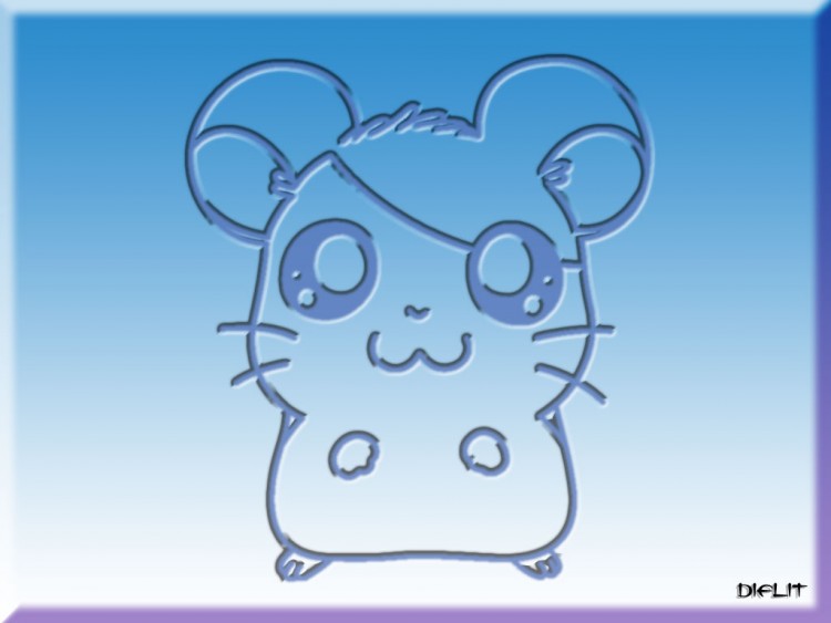 Fonds d'cran Dessins Anims Hamtaro Hamtaro en bleu