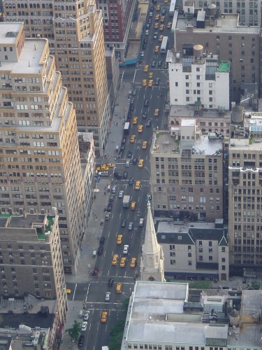 Fonds d'cran Voyages : Amrique du nord Etats-Unis Taxis vues de L'Empire State Building