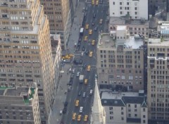 Fonds d'cran Voyages : Amrique du nord Taxis vues de L'Empire State Building