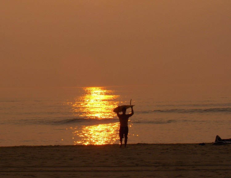 Fonds d'cran Nature Couchers et levers de Soleil  surfeur au lever de soleil Virginia Beach