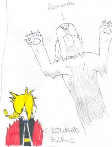 Fonds d'cran Art - Crayon Manga - Fullmetal Alchemist Edward et Alexander