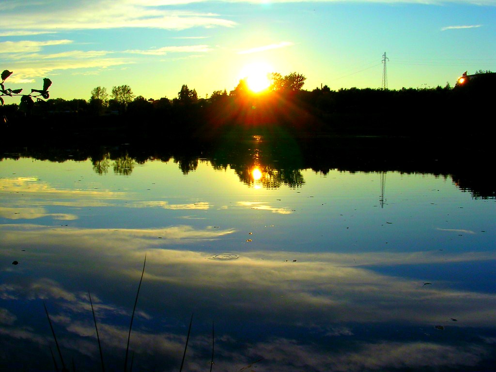 Wallpapers Nature Sunsets and sunrises Lac au soir