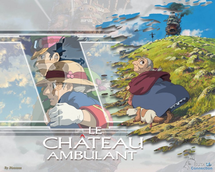 Fonds d'cran Dessins Anims Le Chteau Ambulant Dans les nuages....