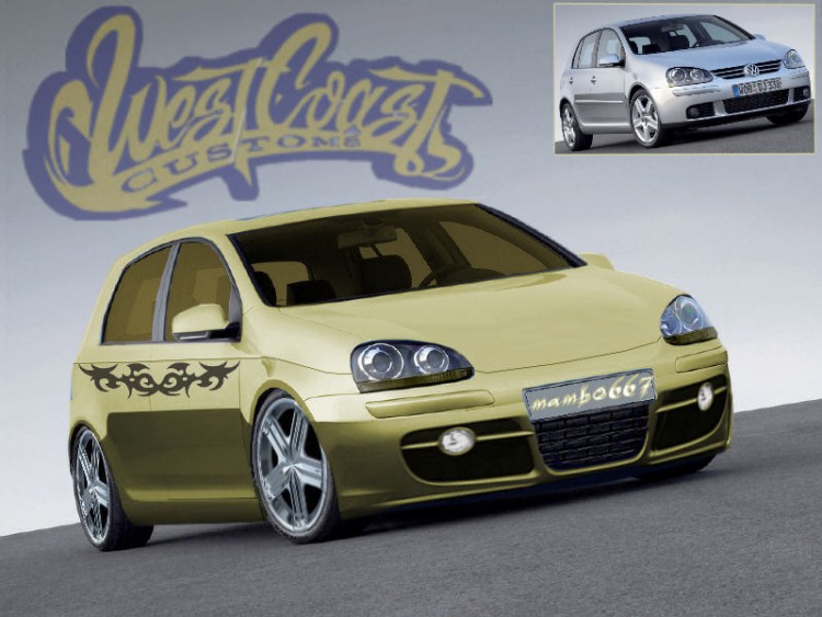 Fonds d'cran Voitures Tuning Golf WestCoast style!