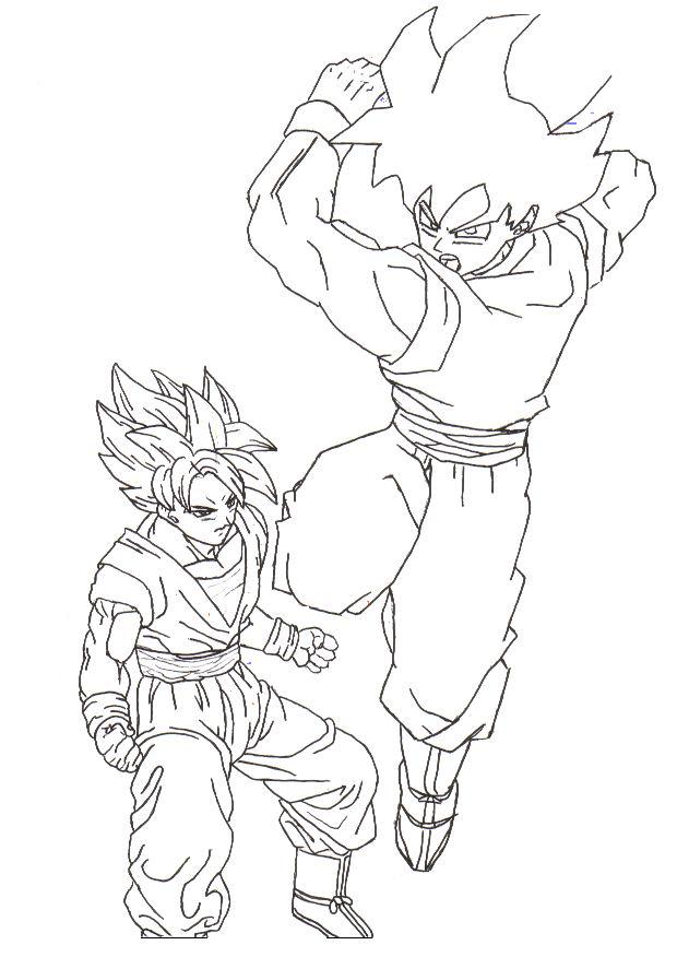 Fonds d'cran Art - Crayon Manga - Dragon Ball Z sangoku