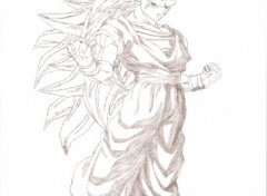 Fonds d'cran Art - Crayon Son Goku SSJ3