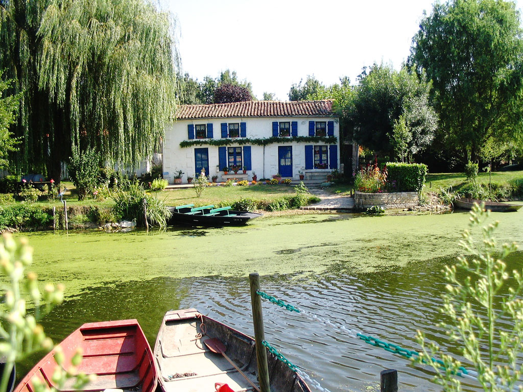 Fonds d'cran Nature Couchers et levers de Soleil la venise verte ou le marais poitevin