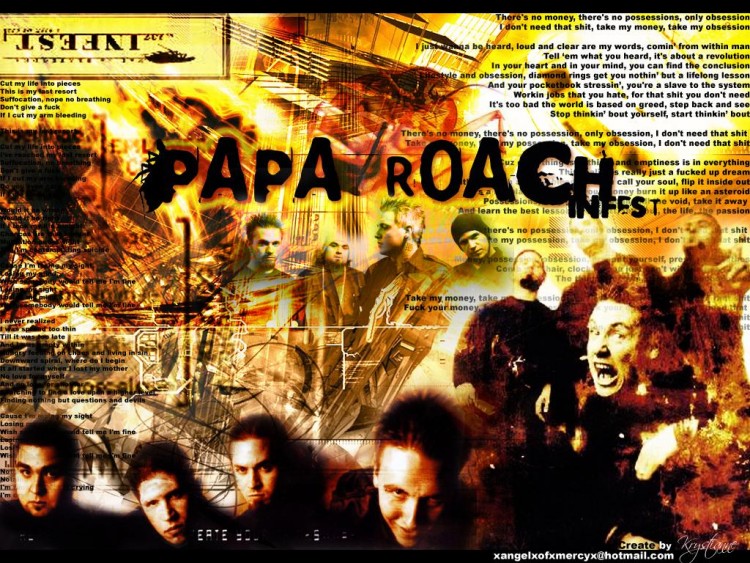 Fonds d'cran Musique Papa Roach Infest