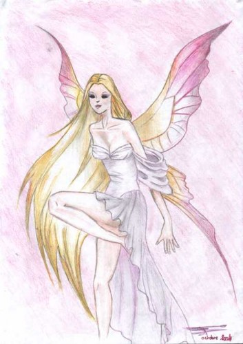 Wallpapers Art - Pencil Fantasy - Fairies Wallpaper N120253